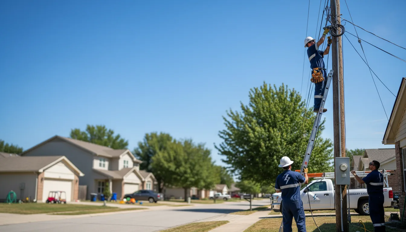 Residential electrician providing installation services in Byers, TX